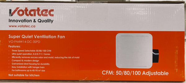 Votatec Quiet Ventilation Fan 50/80/100 Adjustable