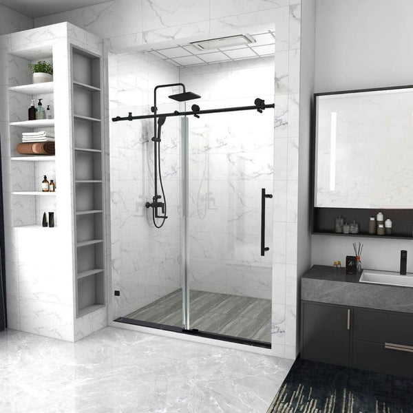 Covey Shower Glass Frameless Single Sliding Door 60