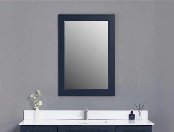 Topcan Mirror With Wood Frame(White/Grey/Blue)