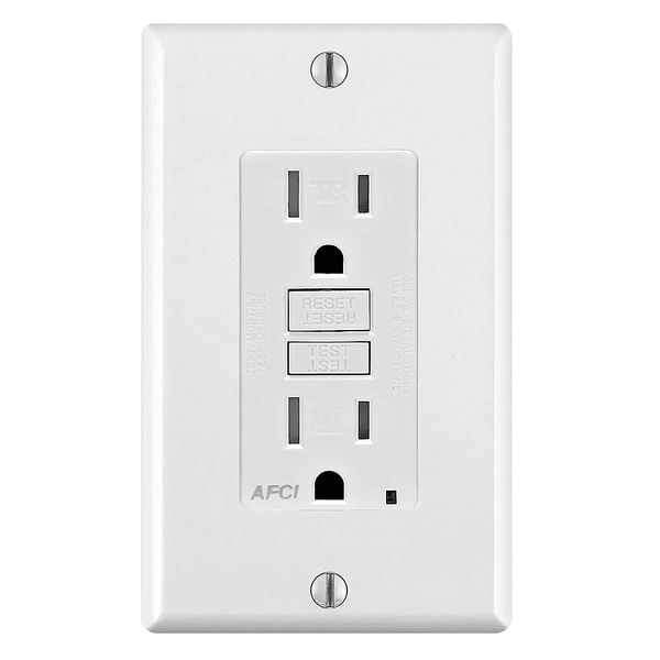 Leviton 15A AFCI Receptacle (Wallplate included)