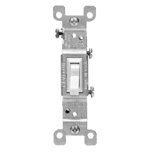 Leviton Toggle Single-Pole Switch 15A