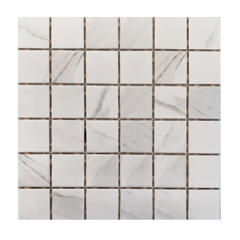 Mosaic MPKW1003 2x2 Square Statuario Matte (Porcelain White&Grey, 306x306mm)