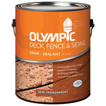 Olympic Deck, Fence & Siding (Stain+Sealant, Semi Transparent, 3.78L)