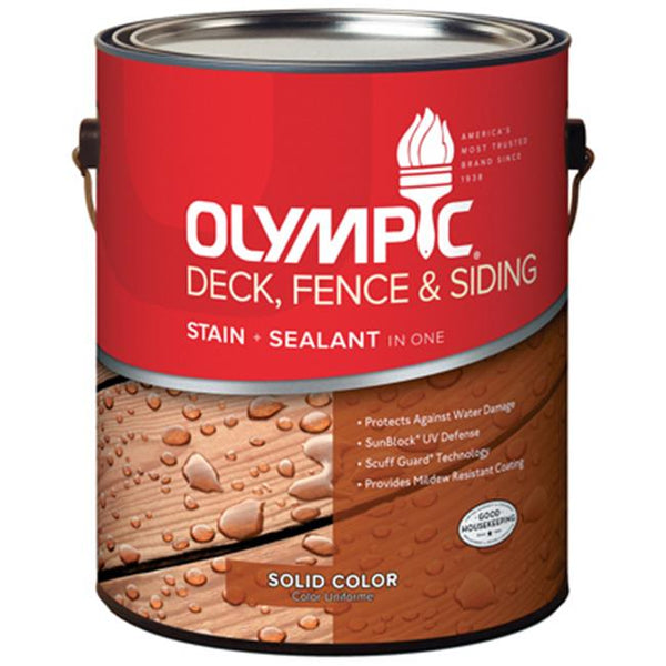 Olympic Deck, Fence & Siding (Stain+Sealant, White Base 1, 3.54L)