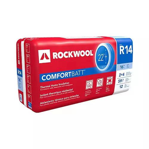 Rockwool Comfortbatt R14 Insulation Batt 16-inch for 2x4 Studs