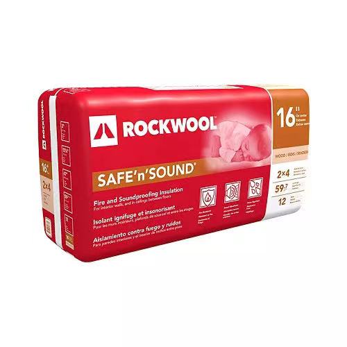 Rockwool Safe'n'Sound 16 inch O.C. For 2x4 Wood Studs