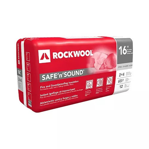 Rockwool Safe'n'Sound 16 inch O.C. For 2x4 Steel Studs