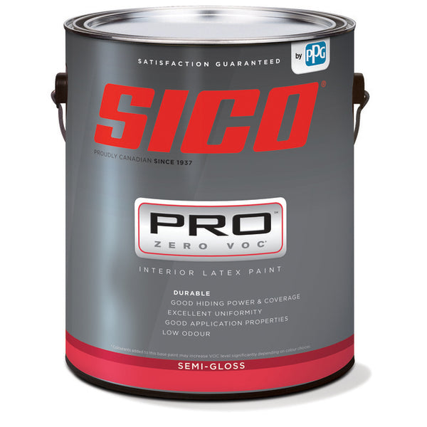 SICO Pro Zero VOC Semi-Gloss (Tintable White, 3.66L)