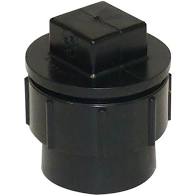 ABS cleanout adapter with plug 1 1/4